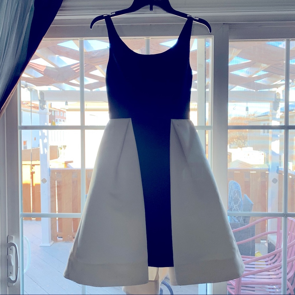 Halton Heritage Black and White Cocktail Dress